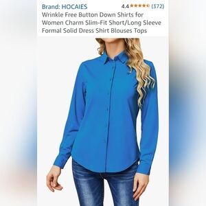 Women's Blue Button Down Shirt
